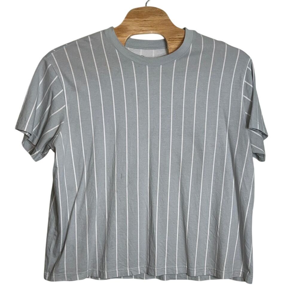 Original Use Gray & White Stripe T-Shirt - Size XXL